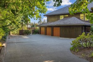 Doors to three garage bays