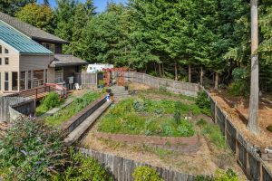 Garden area in deer-proof fence