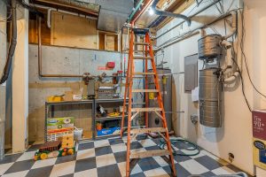 Mechanical room with house vac and water heater